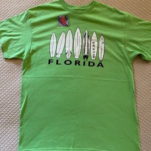 NWT Men's Large Green Destin Florida T-Shirt